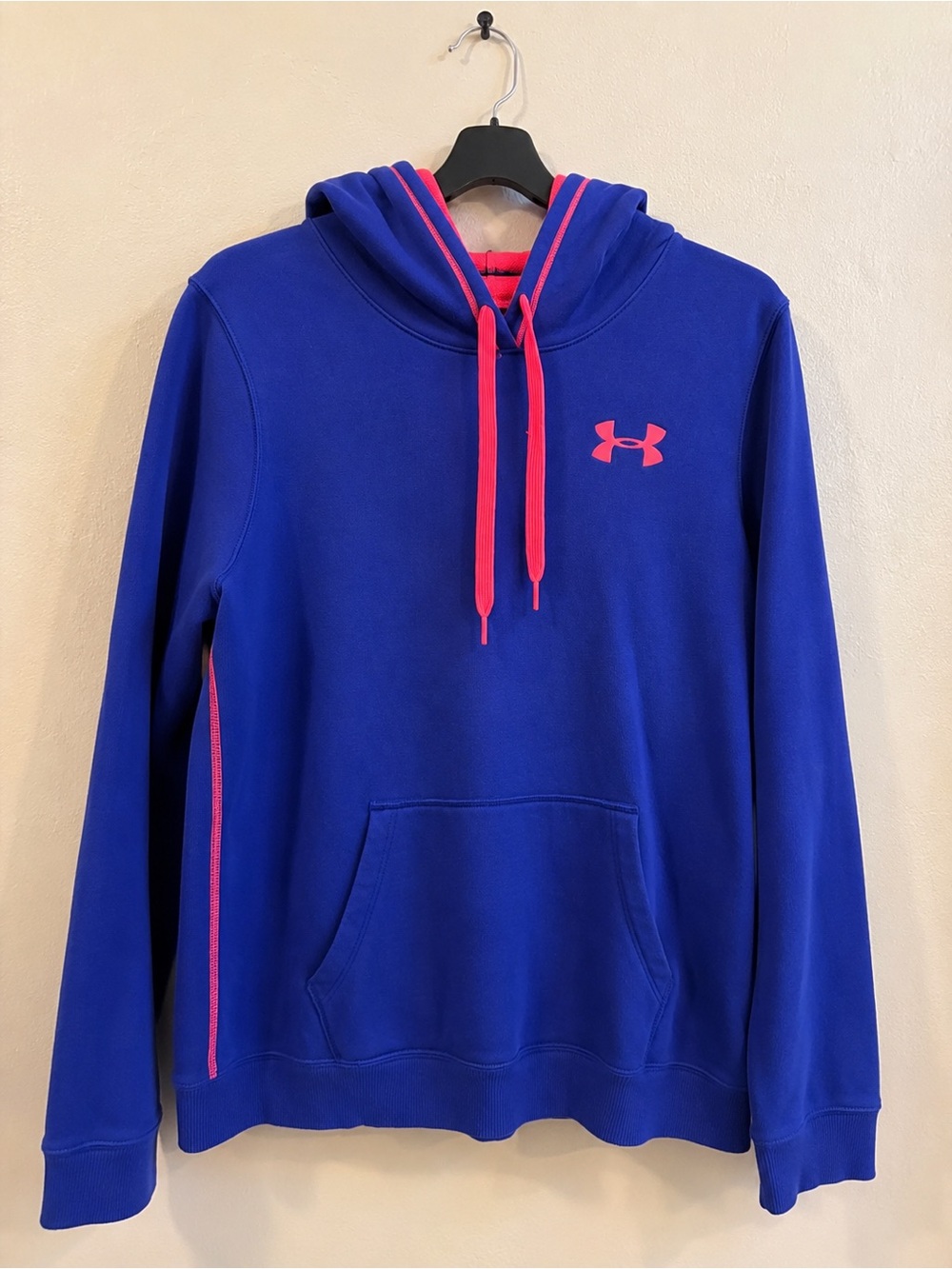 Under Armour Blue and Pink Pullover Hoodie